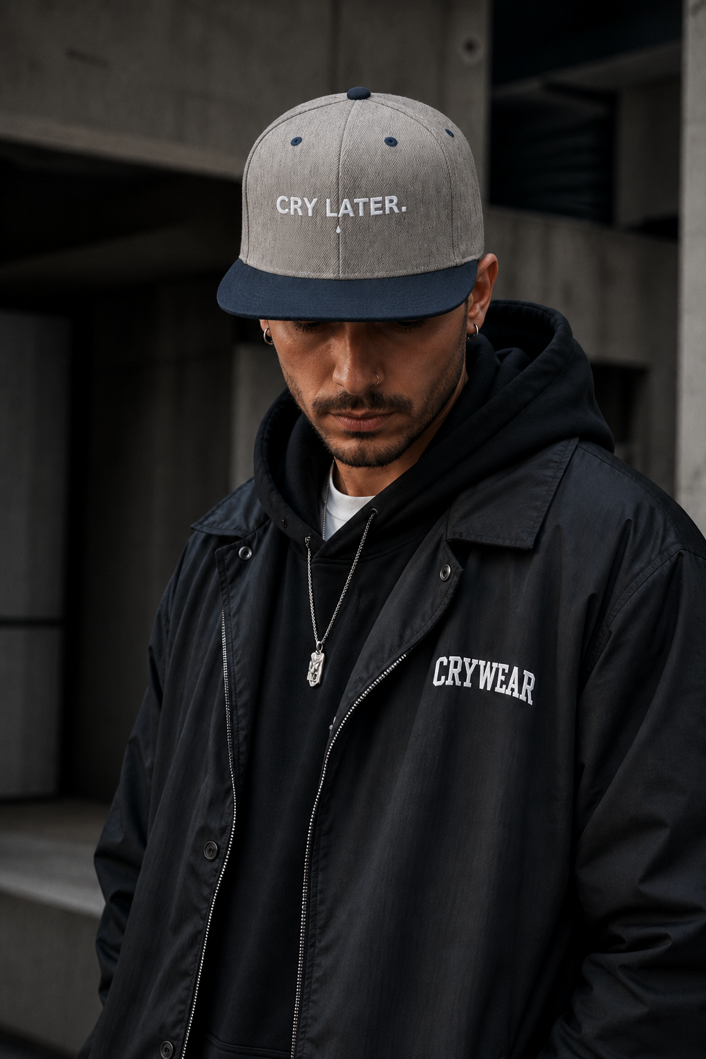 Cry Later Classic Snapback Cap