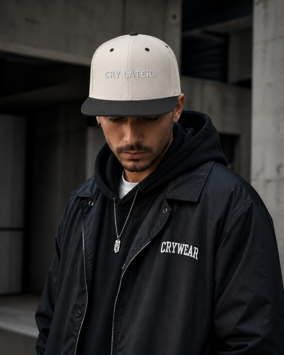 Cry Later Classic Snapback Cap