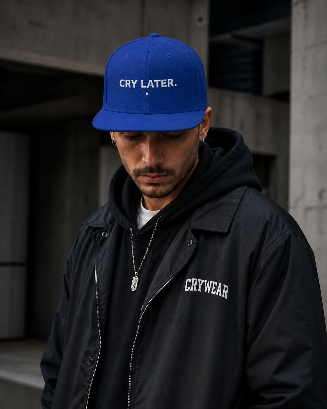 Cry Later Classic Snapback Cap