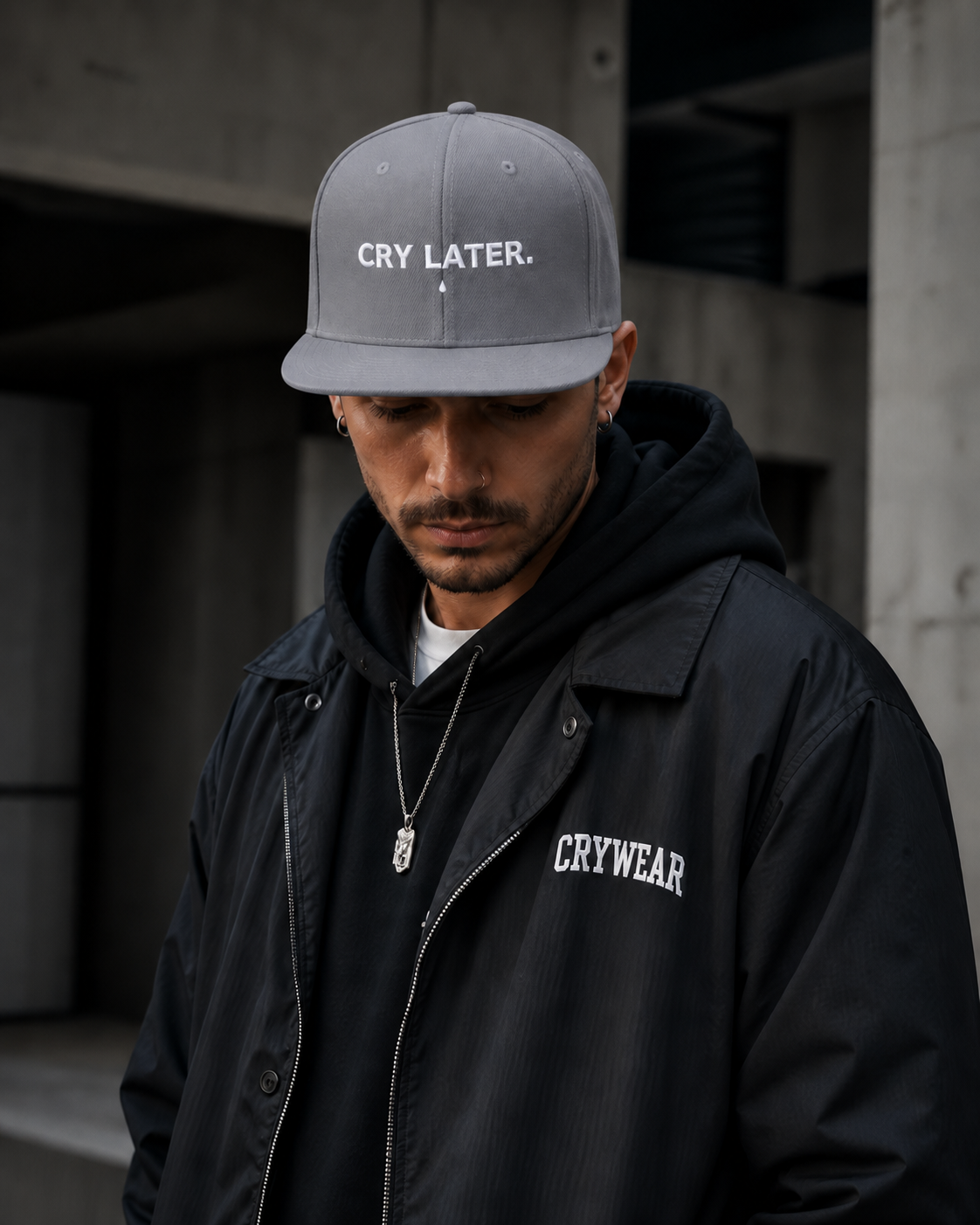 Cry Later Classic Snapback Cap