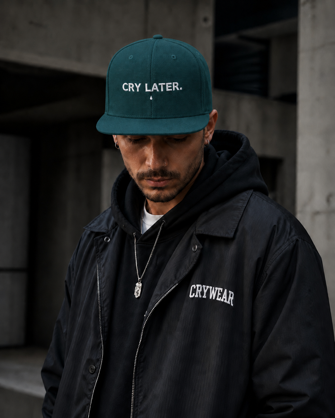 Cry Later Classic Snapback Cap