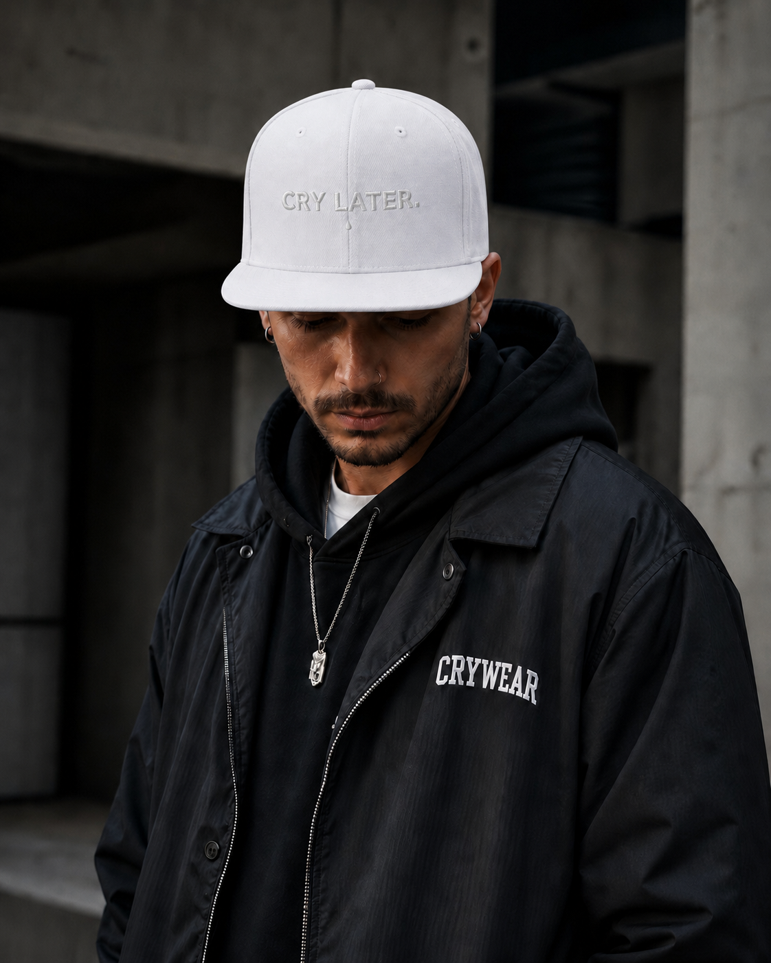 Cry Later Classic Snapback Cap