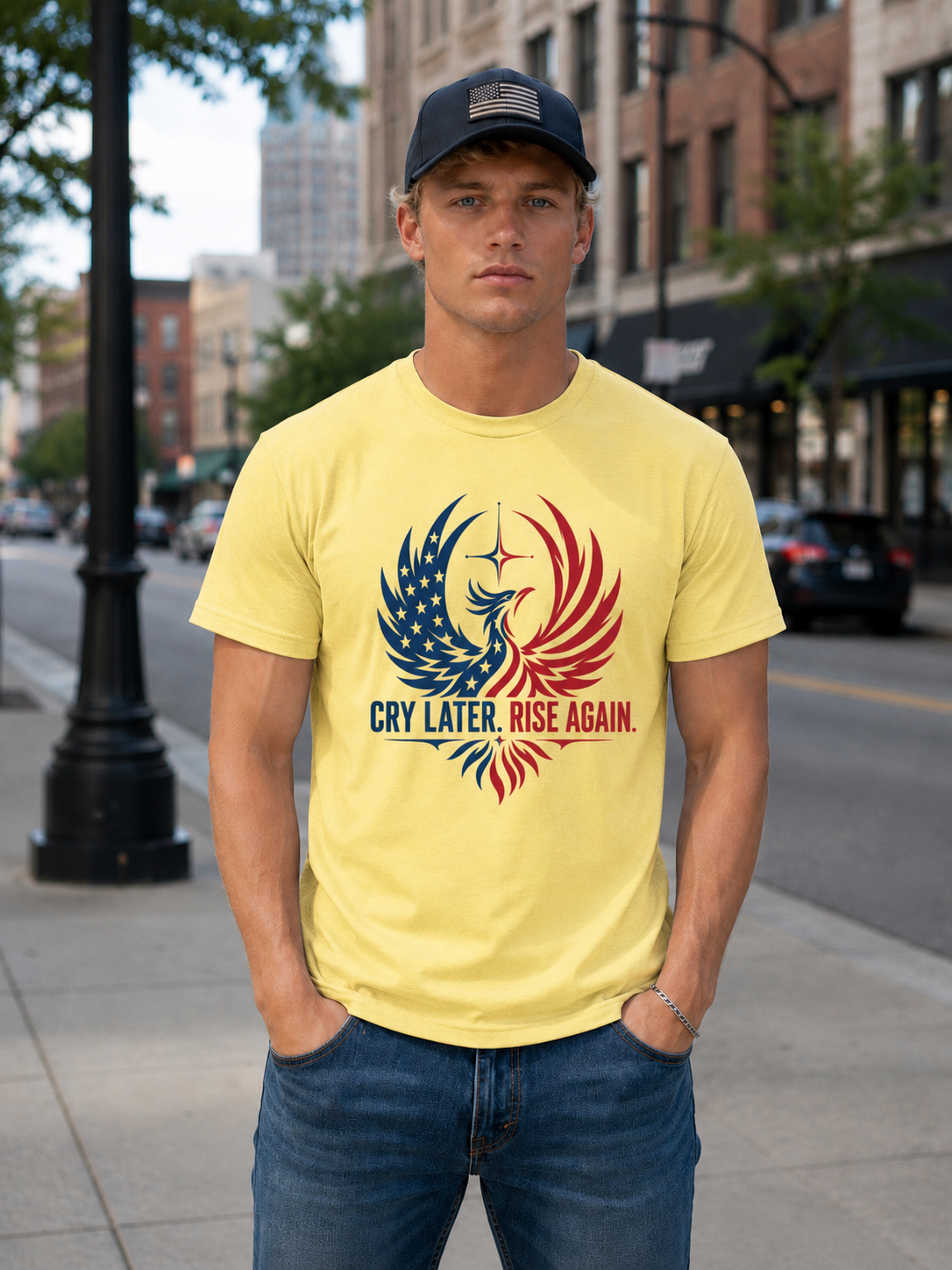 Cry Later Rise Again Unisex Softstyle Tee