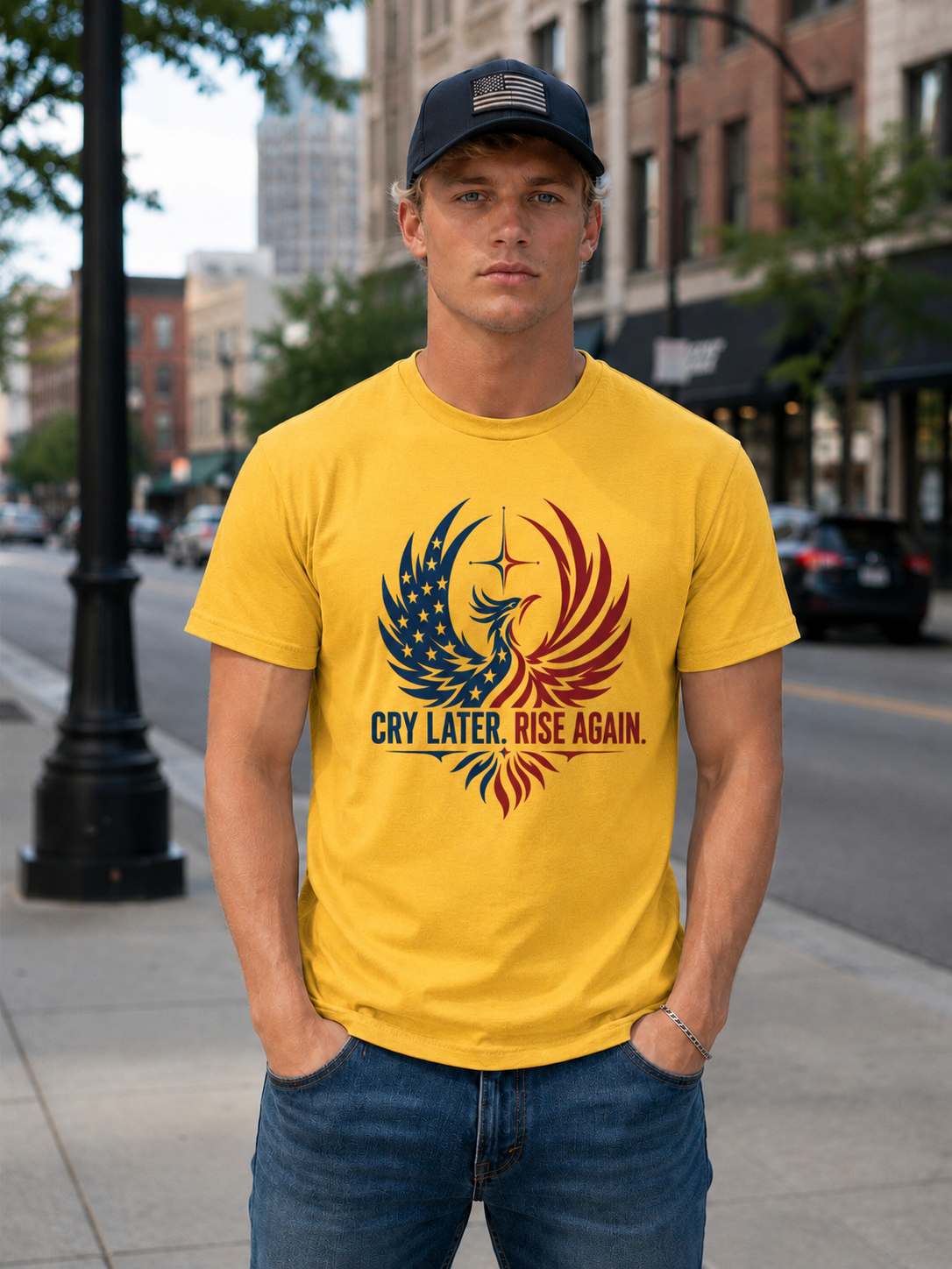 Cry Later Rise Again Unisex Softstyle Tee