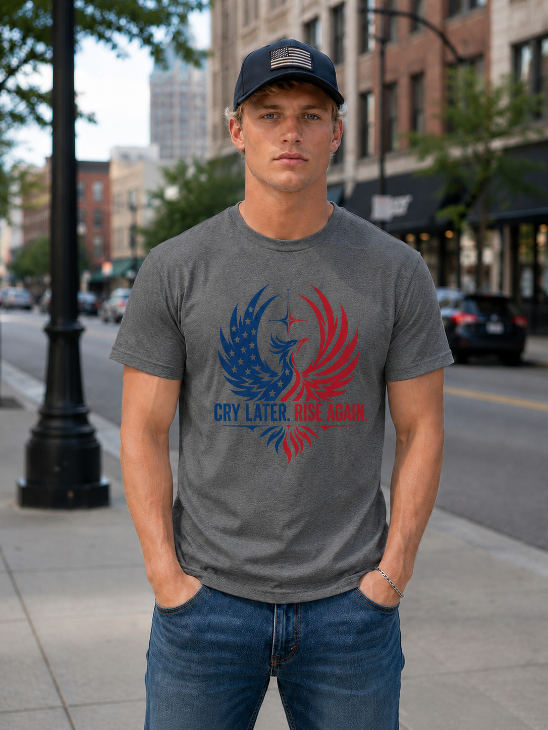 Cry Later Rise Again Unisex Softstyle Tee