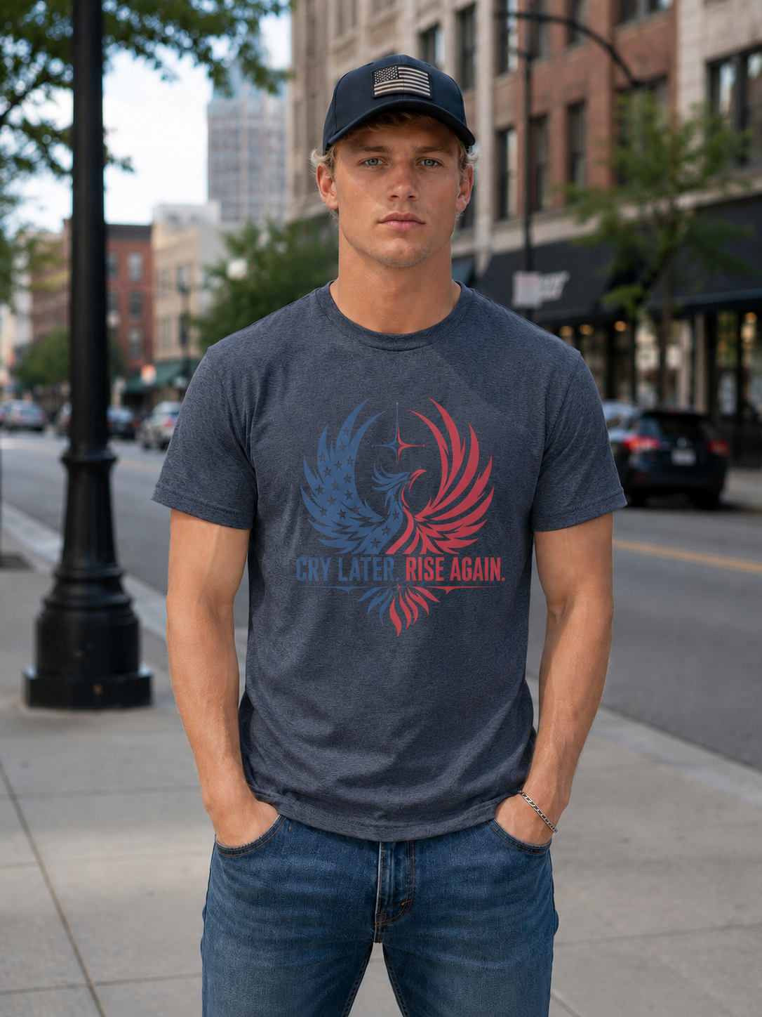 Cry Later Rise Again Unisex Softstyle Tee