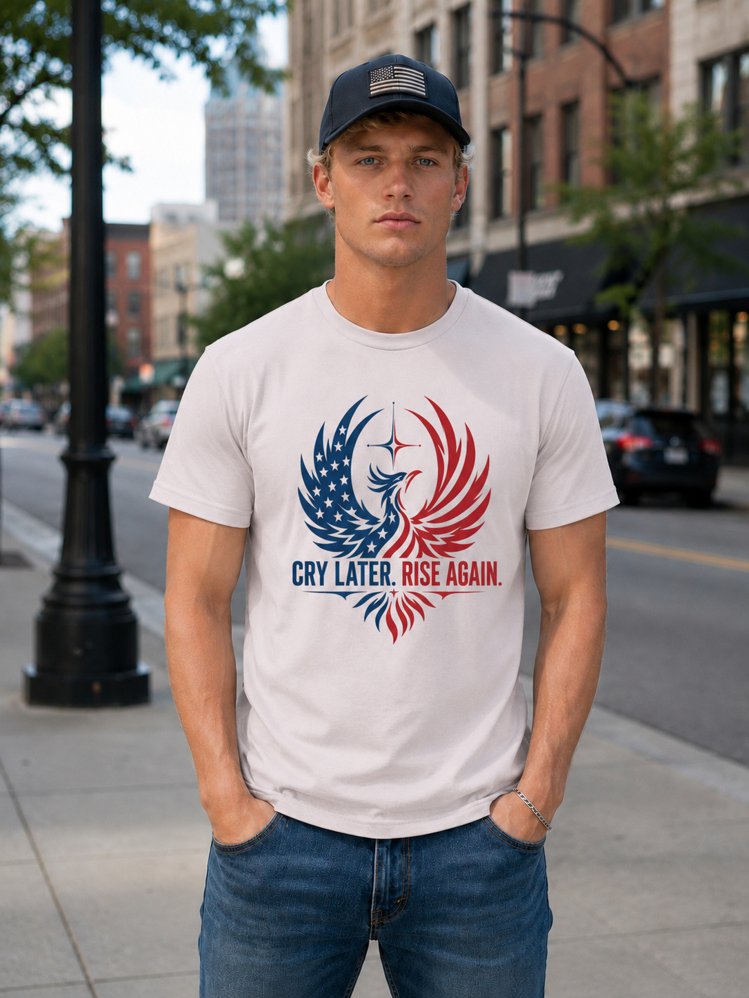 Cry Later Rise Again Unisex Softstyle Tee