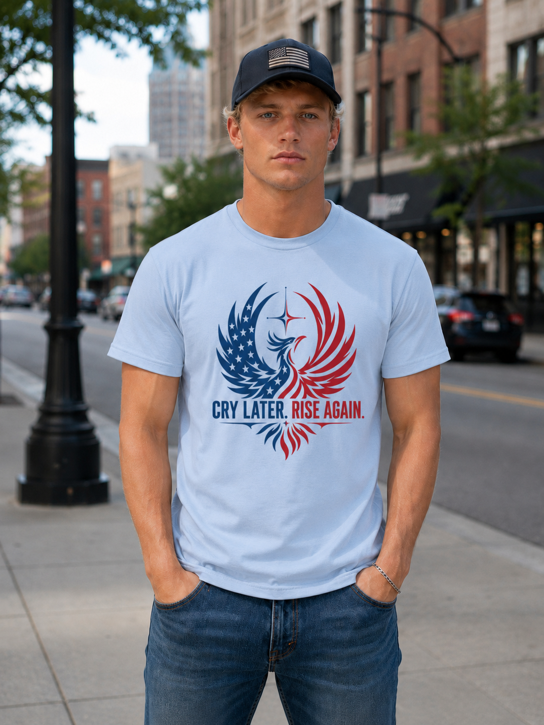 Cry Later Rise Again Unisex Softstyle Tee