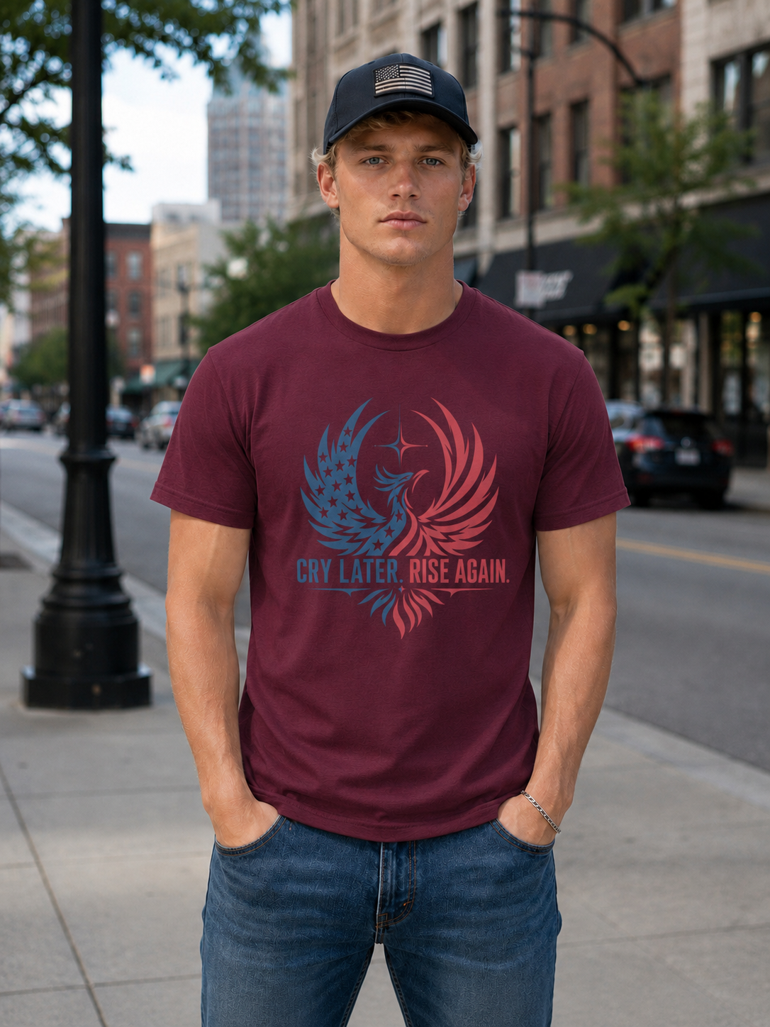Cry Later Rise Again Unisex Softstyle Tee