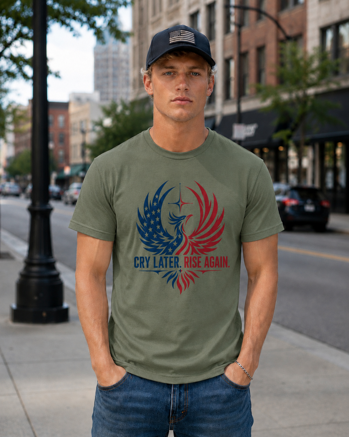Cry Later Rise Again Unisex Softstyle Tee