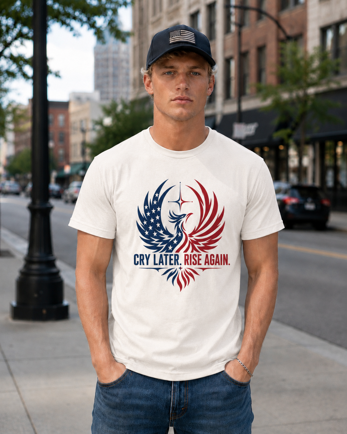 Cry Later Rise Again Unisex Softstyle Tee