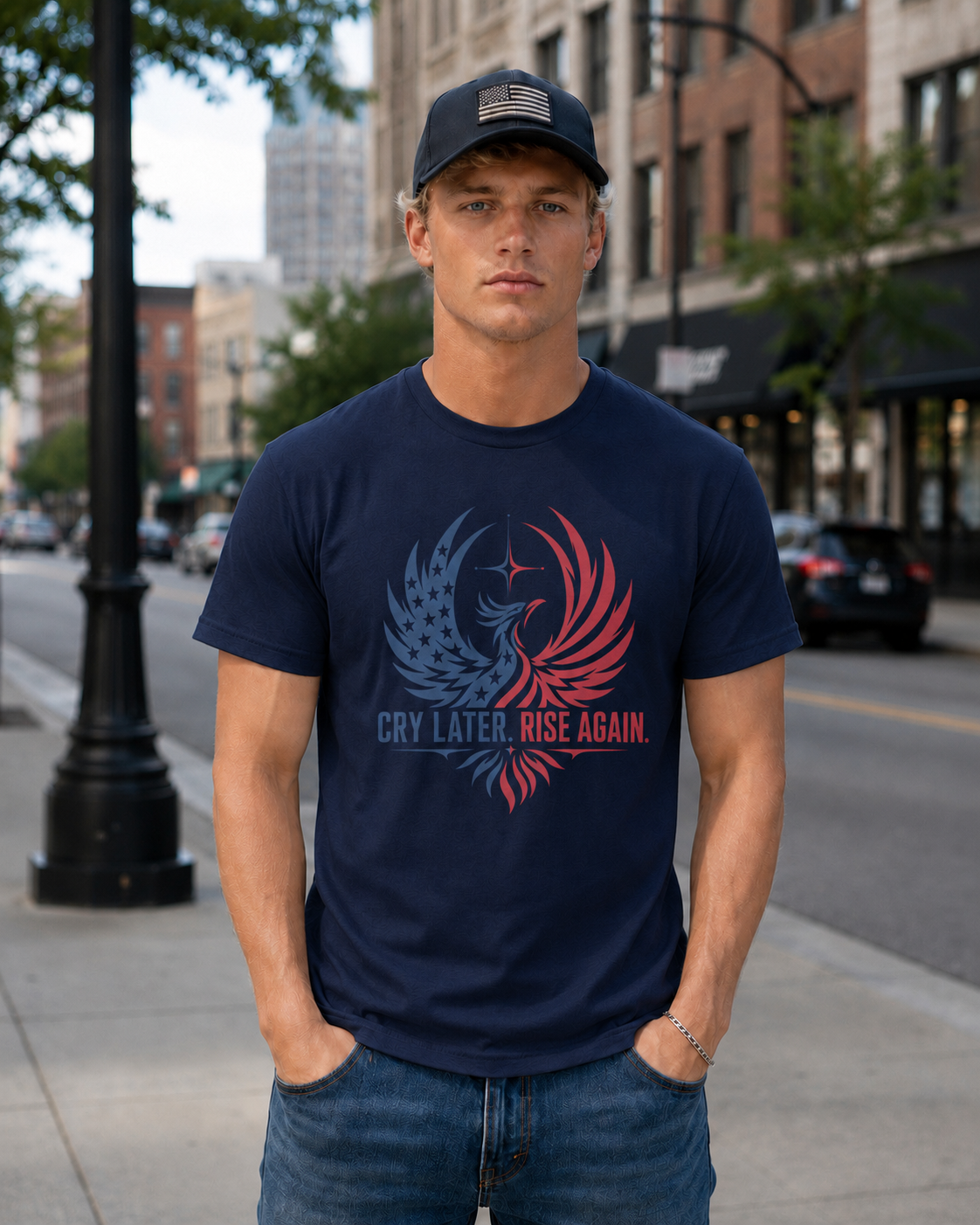 Cry Later Rise Again Unisex Softstyle Tee