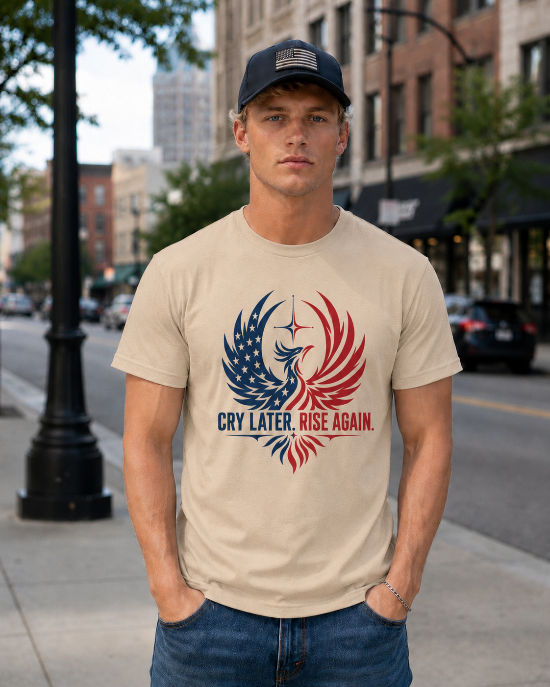 Cry Later Rise Again Unisex Softstyle Tee