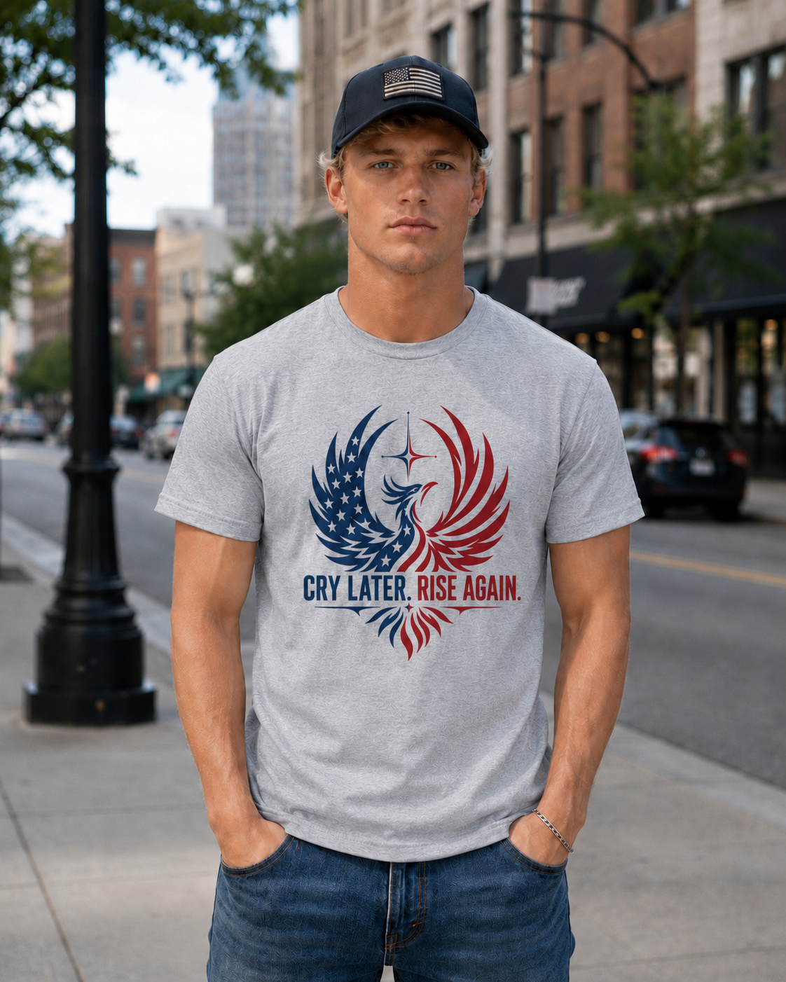 Cry Later Rise Again Unisex Softstyle Tee
