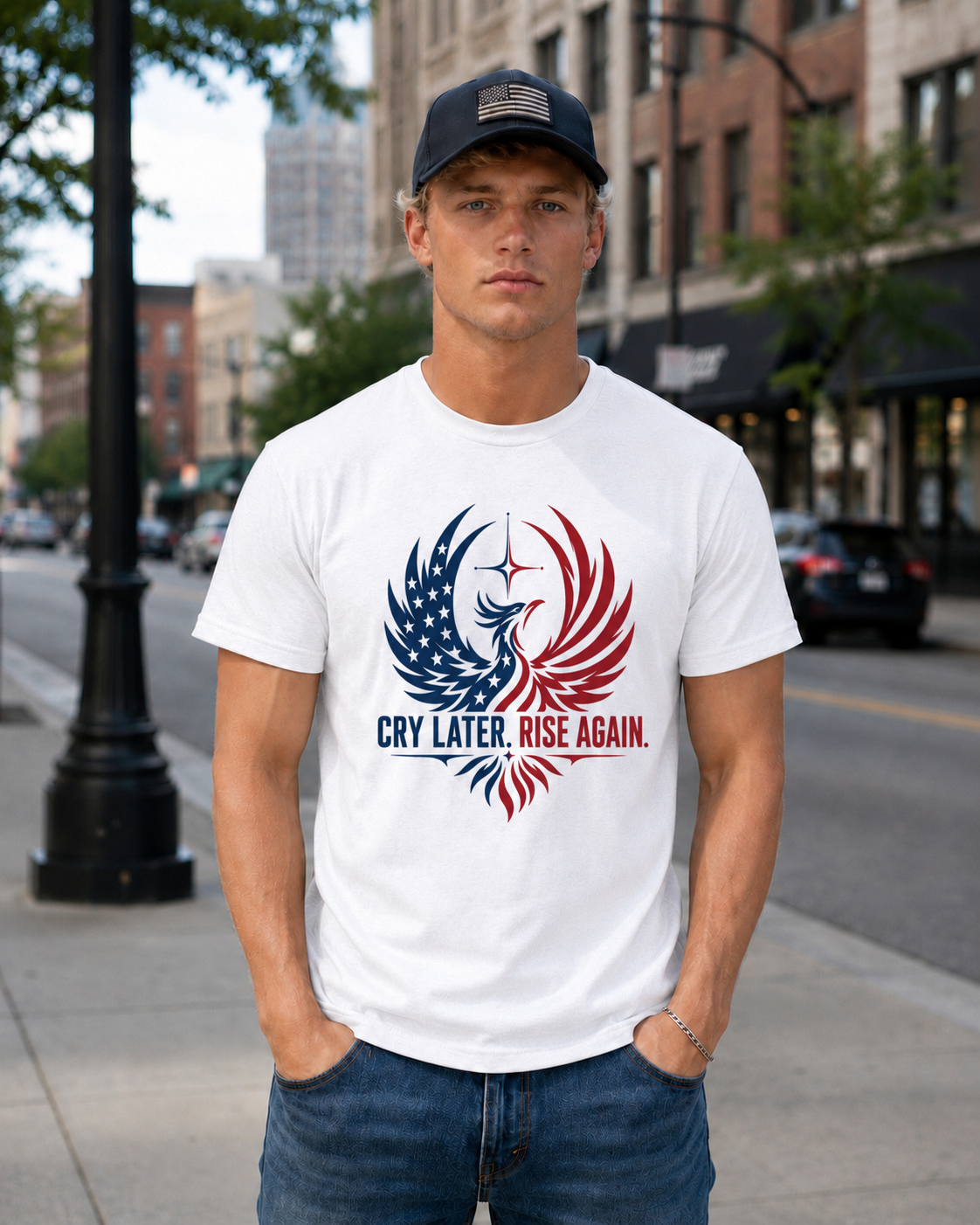 Cry Later Rise Again Unisex Softstyle Tee
