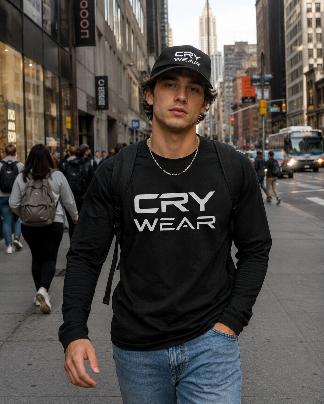 Crywear Heavyweight Garment-Dyed Long-Sleeve Tee