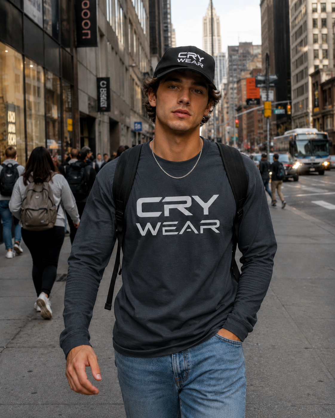 Crywear Heavyweight Garment-Dyed Long-Sleeve Tee