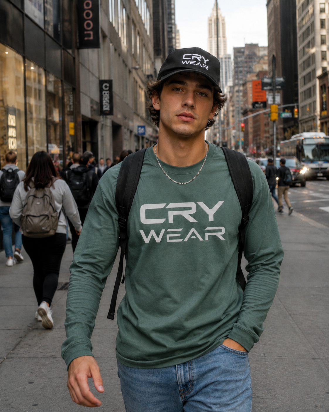 Crywear Heavyweight Garment-Dyed Long-Sleeve Tee