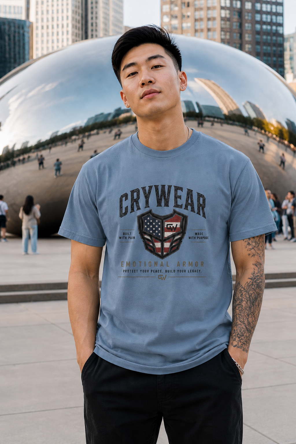 Crywear Emotional Armor Garment-Dyed Organic Tee
