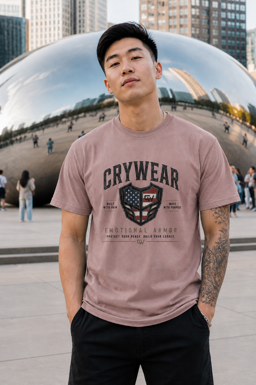 Crywear Emotional Armor Garment-Dyed Organic Tee