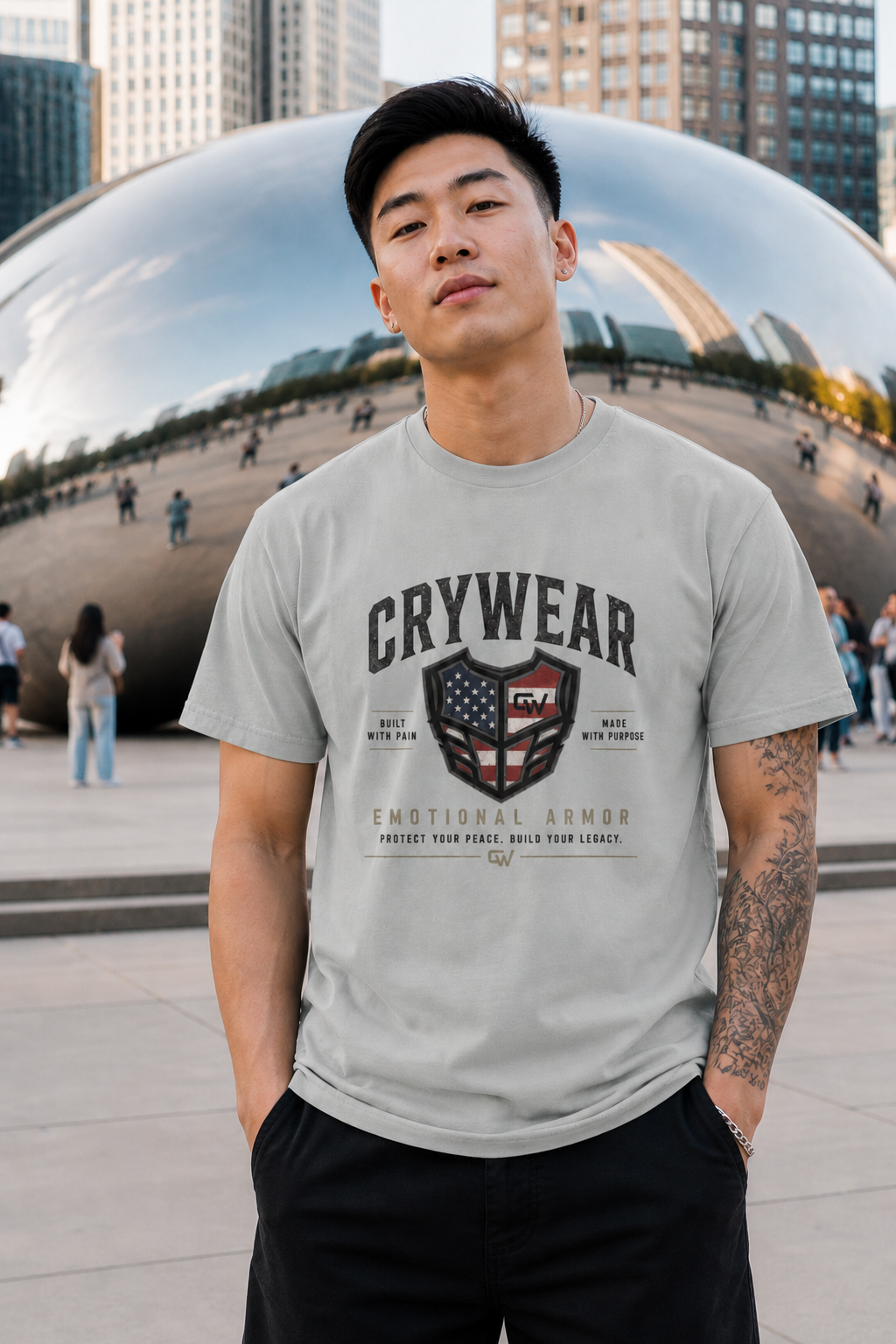 Crywear Emotional Armor Garment-Dyed Organic Tee