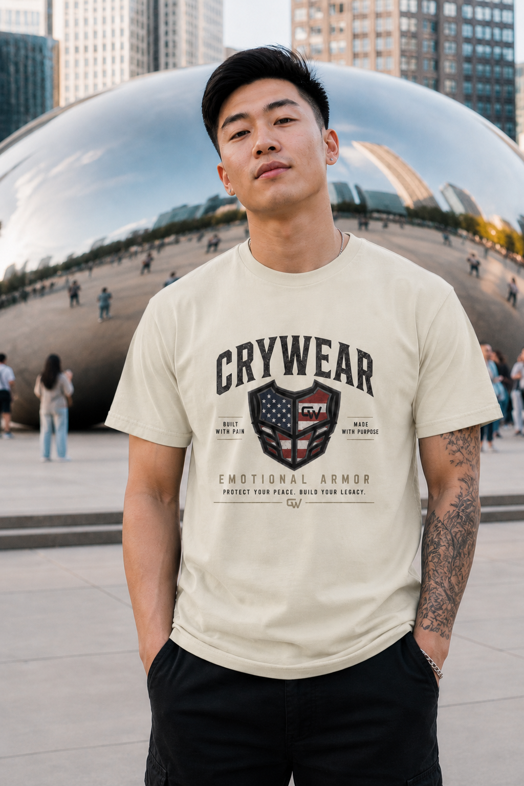 Crywear Emotional Armor Garment-Dyed Organic Tee